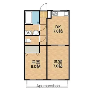 ロイヤルマンション優【2階】の間取り